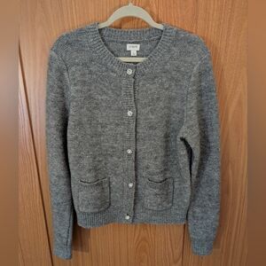 J. Crew Women's Gray And Silver Elegant Sweater